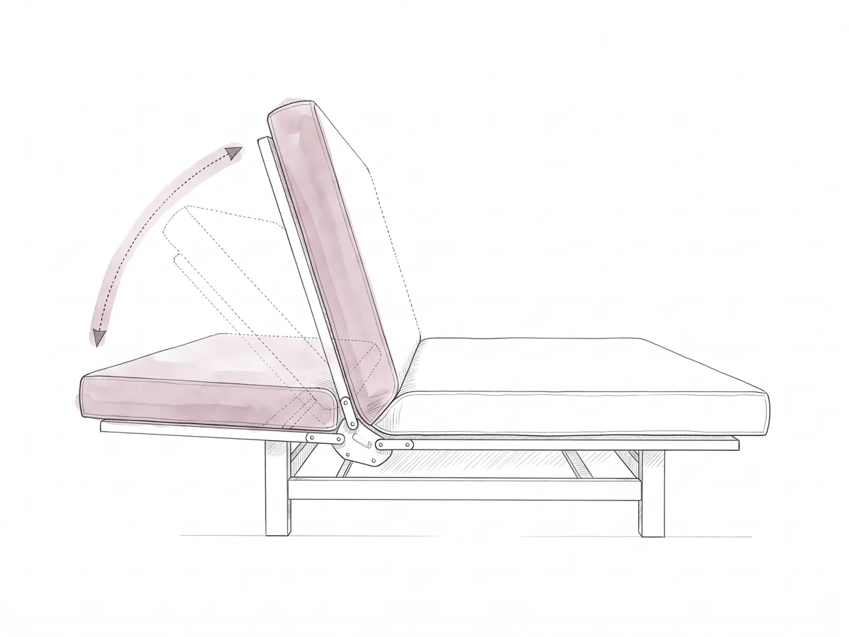 Cómo se abre un clic clac: el respaldo bascula hacia atrás hasta quedar plano con el asiento